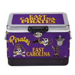 Indigo Falls - ECU Pirates 36-Can Medley Metal Cooler - Silver