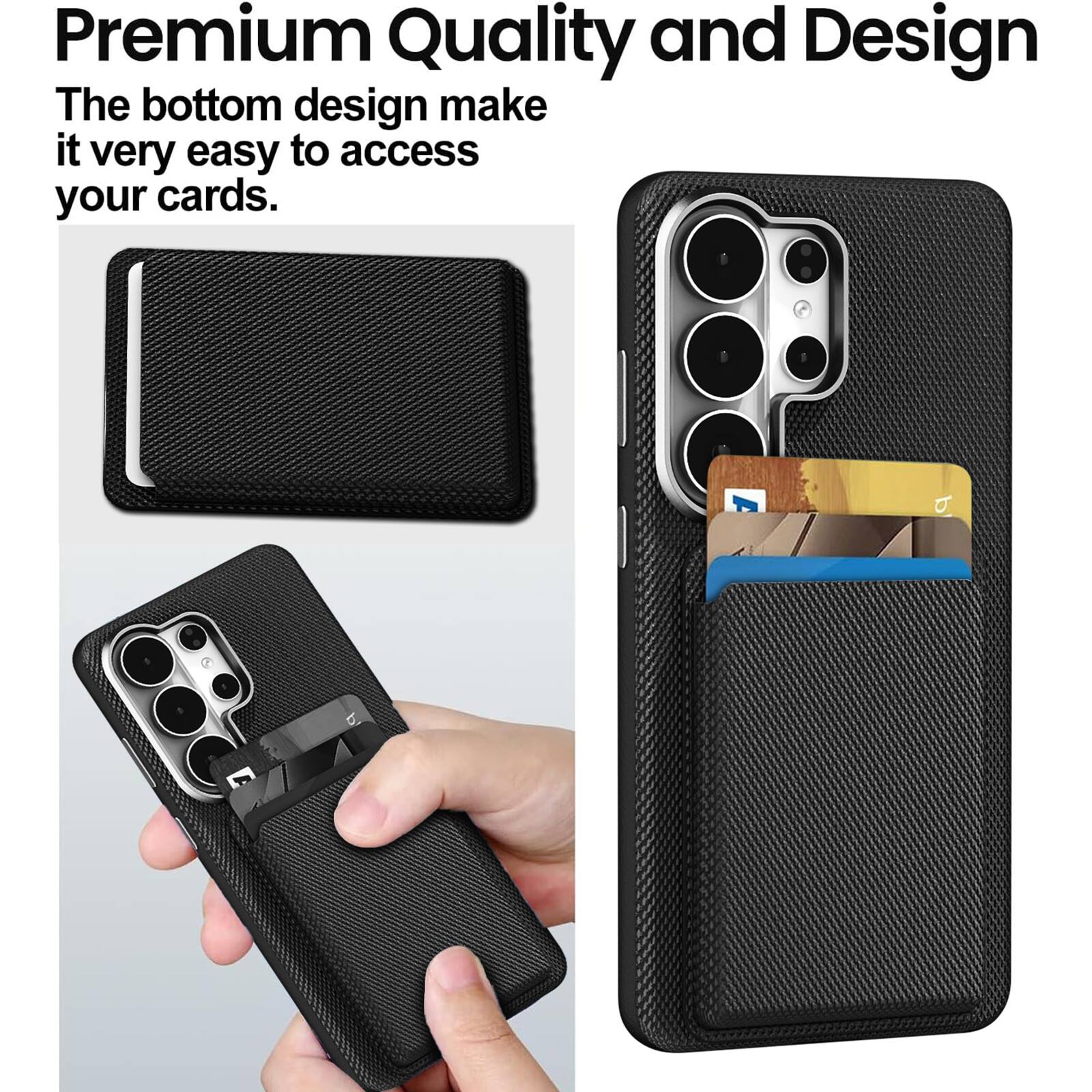 Premium Quality and Design

The bottom design makes it very easy to access your cards.