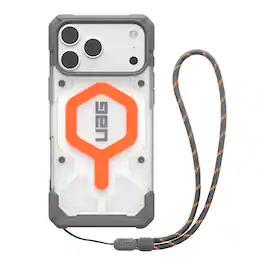 UAG - iPhone 18 Pro Max Case/17 Pro Max Case with Glow-in-the-Dark MagSafe Magnet + Adjustable Wrist Lanyard Bundle - Safety Orange