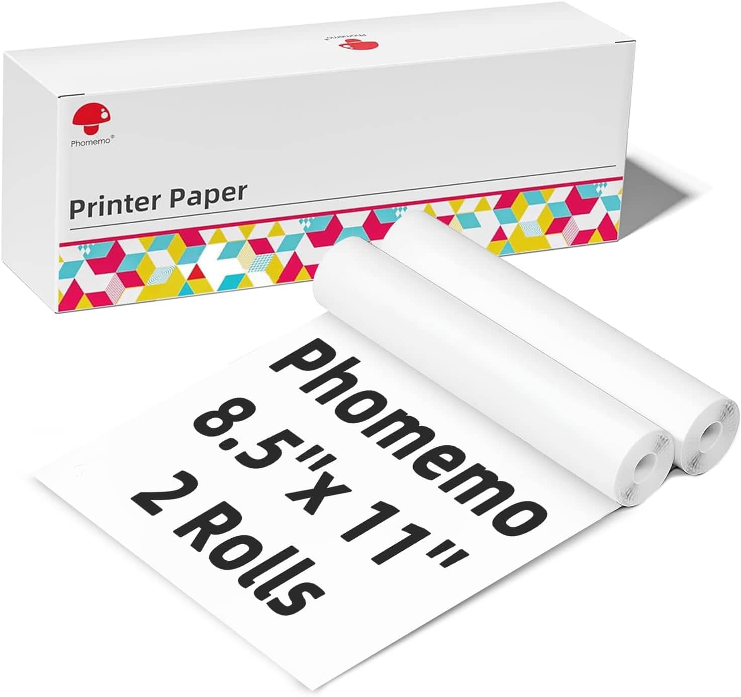 Phomemo - Letter Size Thermal Paper Rolls for M832 - 2 Rolls Pack - White price history on PriceWatchPro