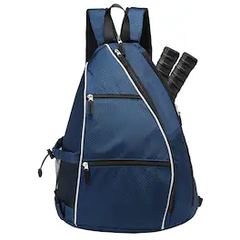 Unique Bargains - Pickleball Bags for Rackets 32L Tennis Backpack Convertible Sling Bag for Rackets Lightweight Casual Pack for Men Women - Dark Blue