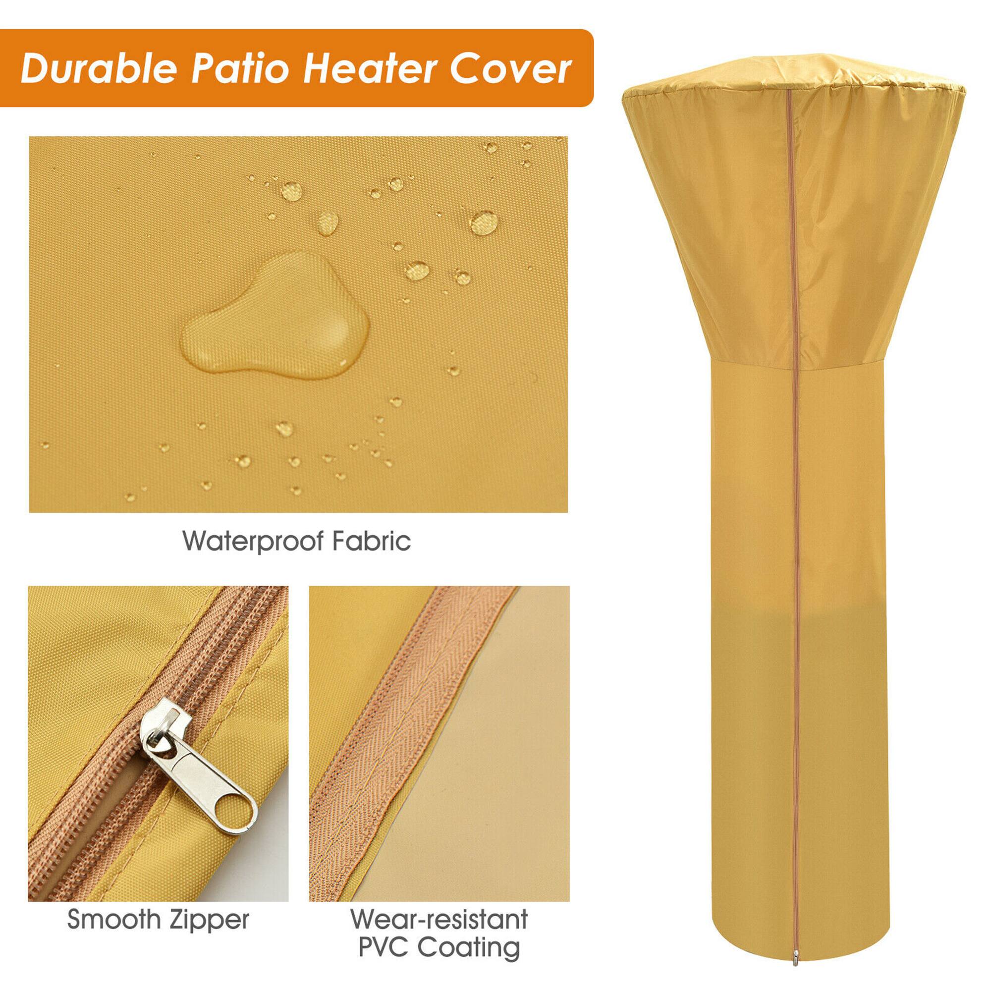 Durable Patio Heater Cover

- Waterproof Fabric
- Smooth Zipper
- Wear-resistant PVC Coating