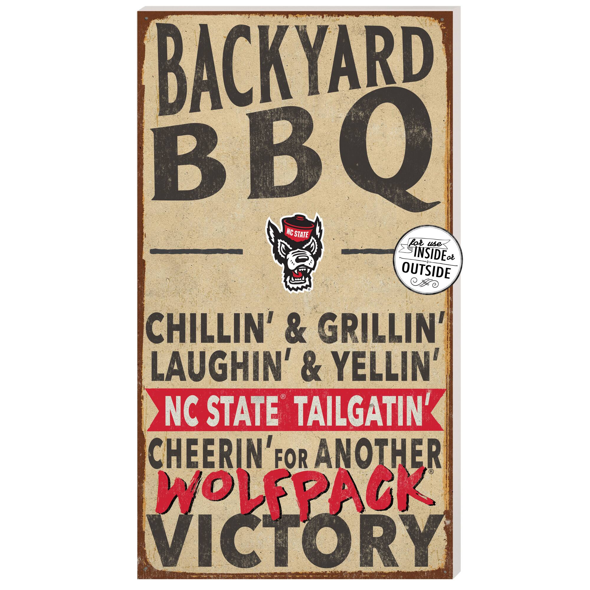 NC State Wolfpack 11'' x 20'' Indoor/Outdoor BBQ Sign