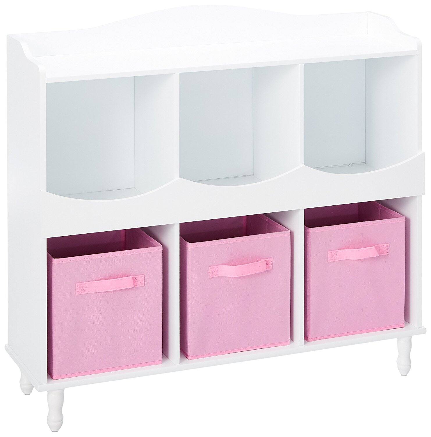 Angle. Kings Brand Furniture - King's Brand 6 Cubby Storage Cabinet - White.
