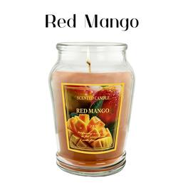 TOCCATA - Red Mango 12oz Scented Candle Large Jar Home fragrance up to 70 Hour Burn Time, Giftable, Valentine's Day - Orange