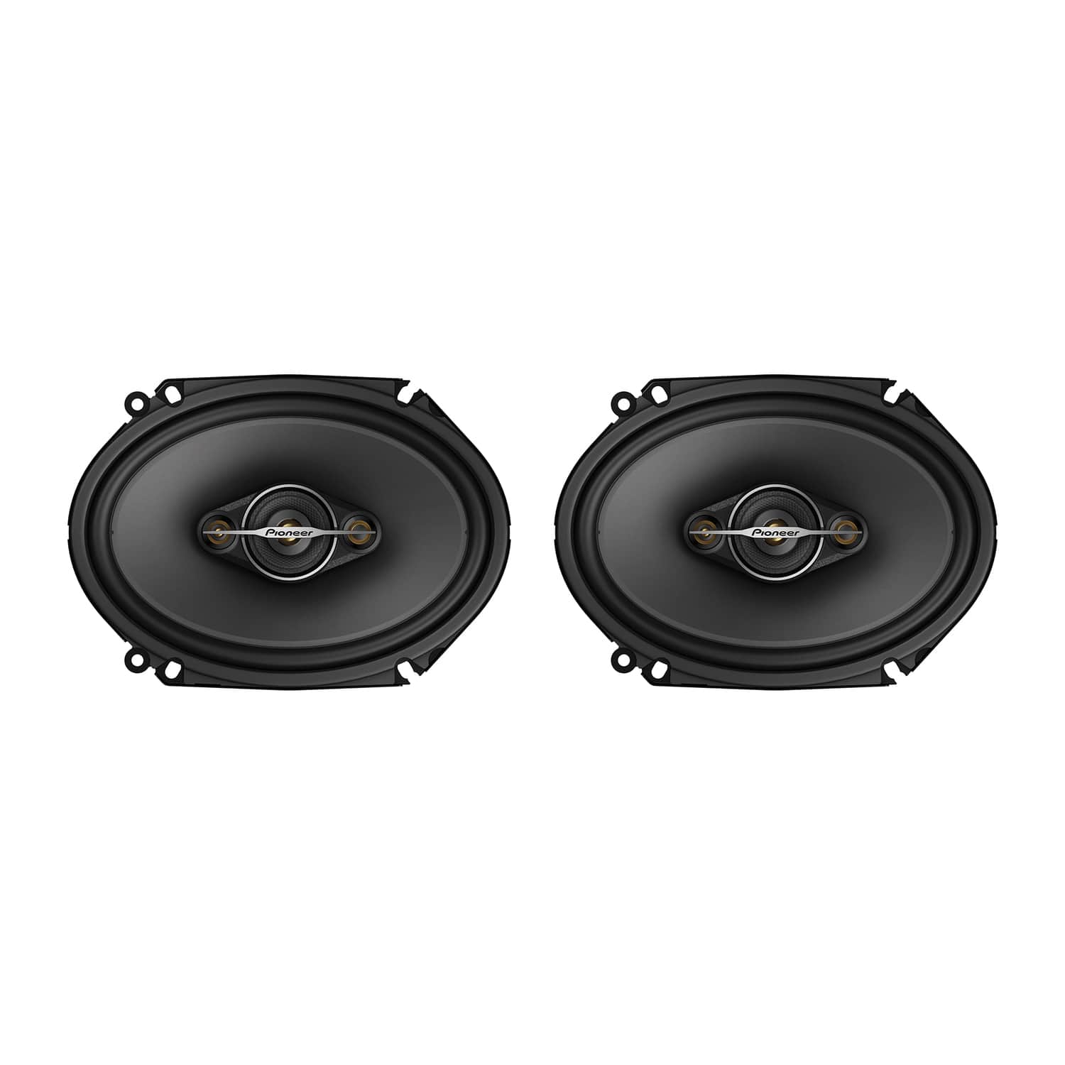 Pioneer - TS-A6881F 6" x 8" 350W 4-Way Full-Range Coaxial Speakers, Max Power, 2 Pack - Black