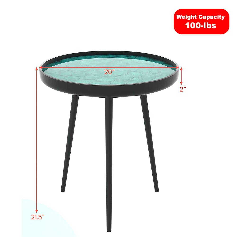 Weight Capacity: 100-lbs  
Diameter: 20"  
Thickness: 2"  
Height: 21.5"