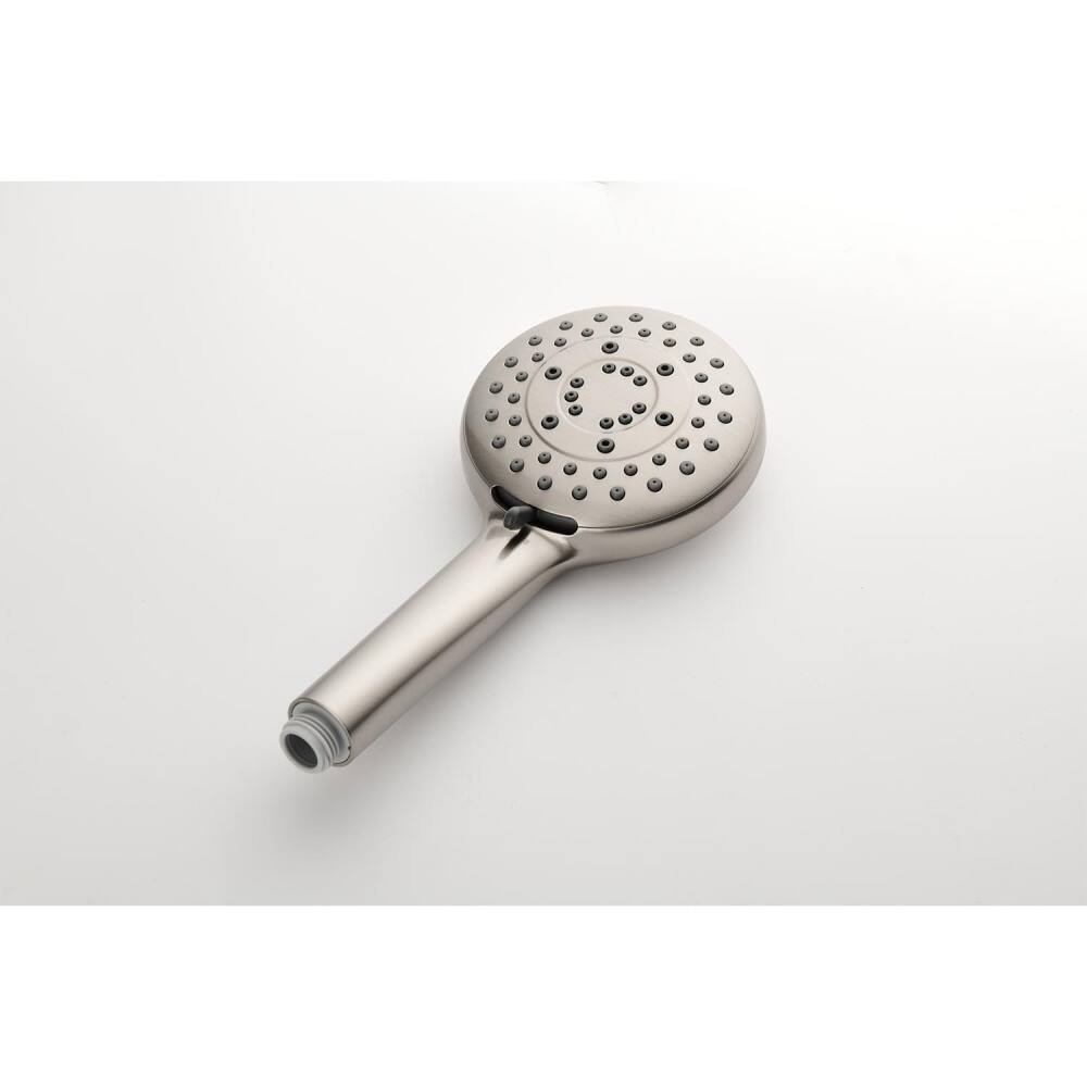 Alt View 2. JUJABU - Brushed Nickel Shower System with Shower Head, Slide Bar, Bodysprays, Shower Arm, Hose, Valve Trim, and Lever Handles - Brushed Nickel.