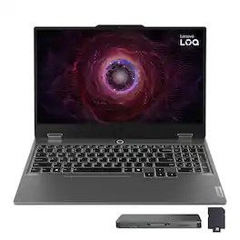 Lenovo - LOQ 15.6" Gaming Laptop,Ryzen 5 7235HS,GeForce RTX 4050,16GB RAM,1TB SSD+1TB Dock Set,Backlit,Win 11,Grey - Gray