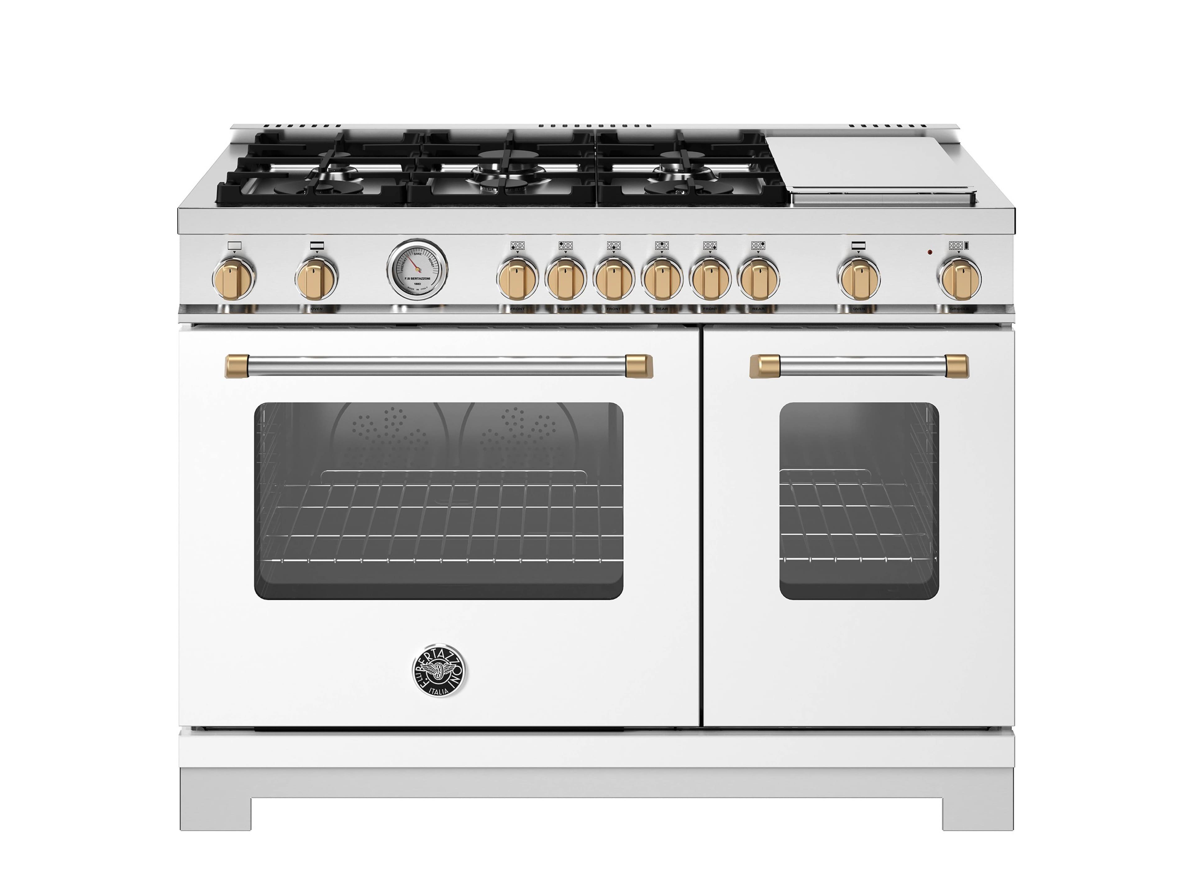"Bertazzoni - 48"" Master Series Dual Fuel Range - Bianco Matt/Gold - White" price history on PriceWatchPro