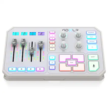 1 mic
2 music
3 out
4 system
5 Reverb
6 Pitch
7 Echo
8 Effects
9 Morph
A
B
C
GOXLR Megaphone
Robot
Hardtune
FX
Clear & Sampler
Mixer