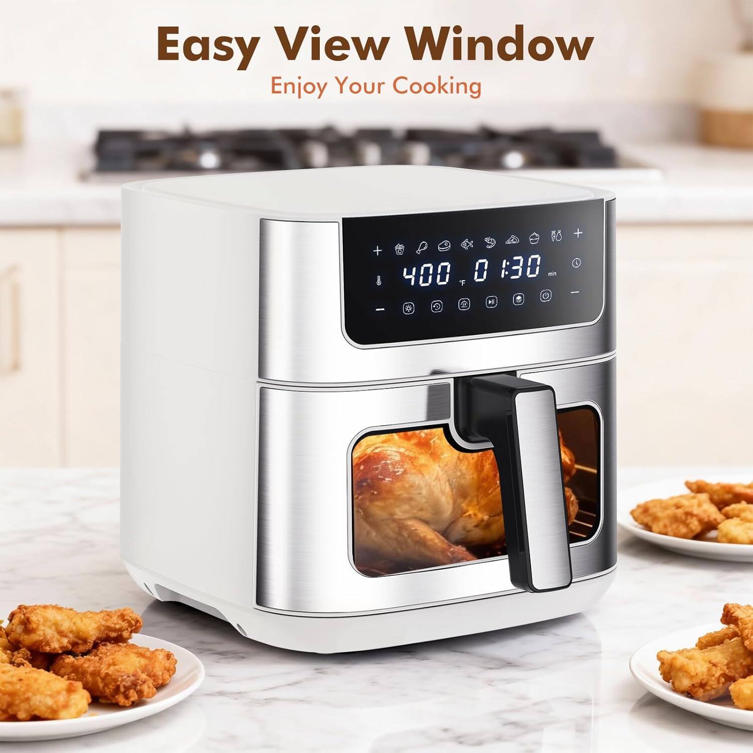 Easy View Window  
Enjoy Your Cooking  

400°F  
0:30 min