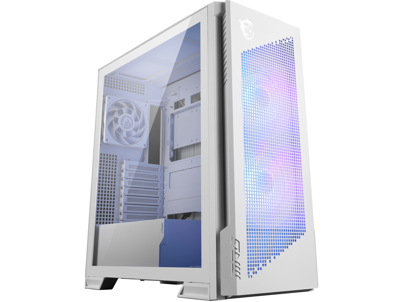 MSI - MPG Velox 300R Airflow PZ / White - Mid-tower - White - 6 x Bay - 2 x 160mm, 1 x 120mm Fan(s) Installed - EATX, ATX - White