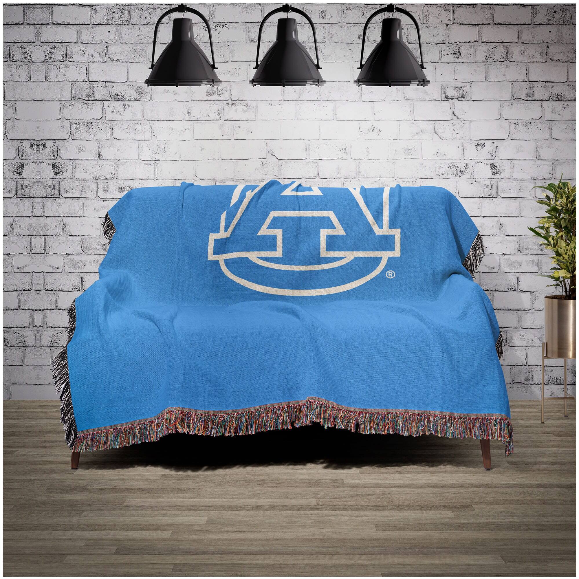 Alt View 1. Chad & Jake - Auburn Tigers Woven Blanket - Blue.