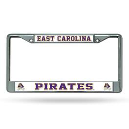 Rico Industries - East Carolina Pirates Chrome Metal License Plate Frame - Multi