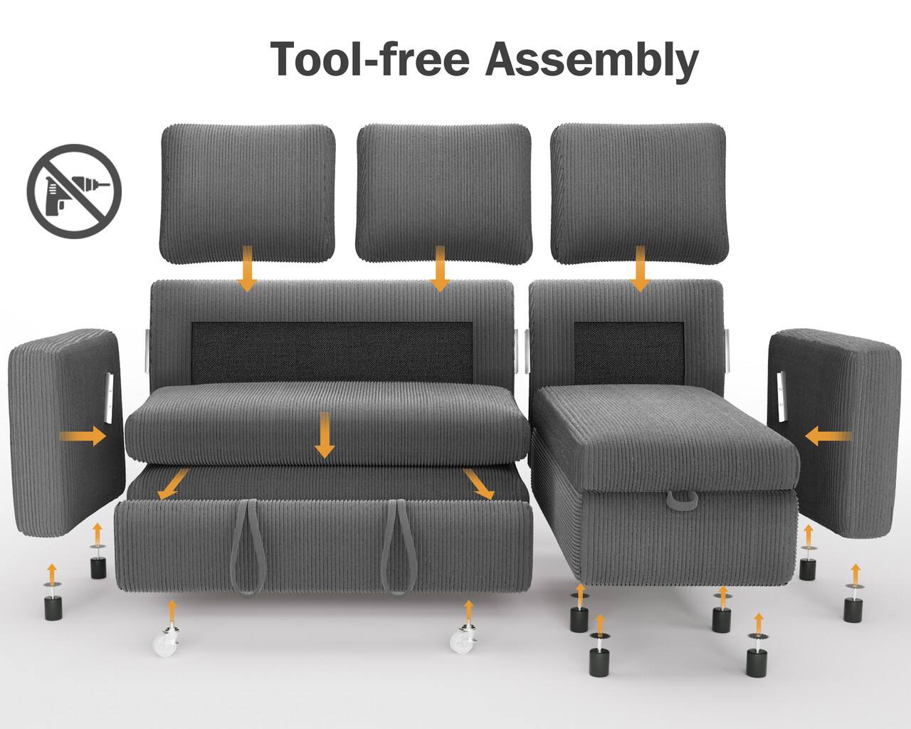 Tool-free Assembly