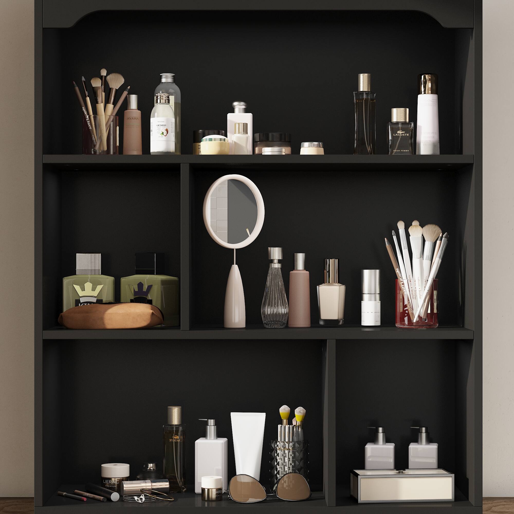 Alt View 5. Famapy - Famapy Anti - Tip Minimalist Storage Cabinet: Multi - Scenario Organizer for Bedroom, Study & Living Room - Black.