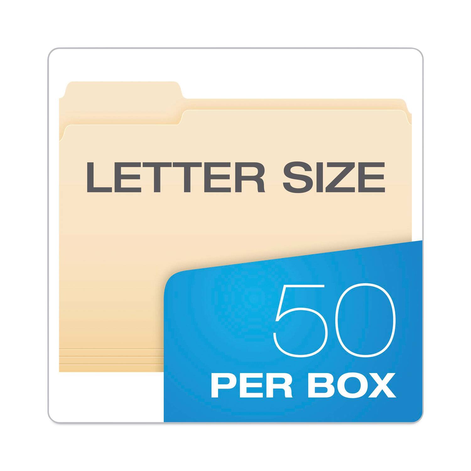 LETTER SIZE  
50 PER BOX