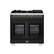 Front. Forno Appliances - 36 in. Wide 6 Burner Capriasca 5.36 Cu. Ft. Dual Fuel Freestanding Range with French Door Design - Black.