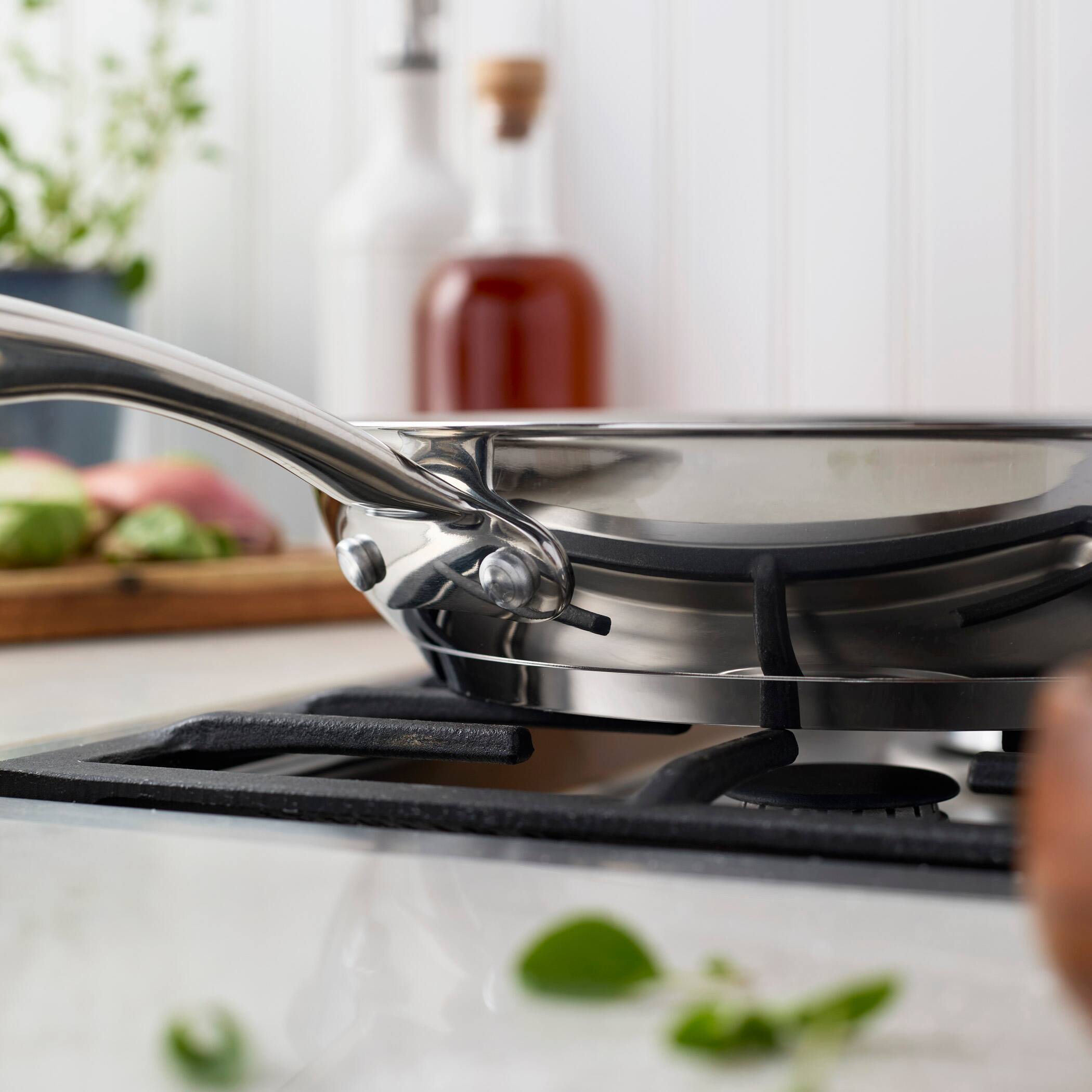 Alt View 2. Henckels - Henckels Aragon 10-inch Stainless Steel Fry Pan - Stainless Steel.