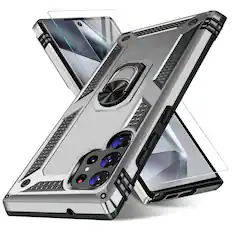 Front. Kitcheniva - Shockproof Phone Case Only For Samsung Galaxy S21 Silver - Silver.
