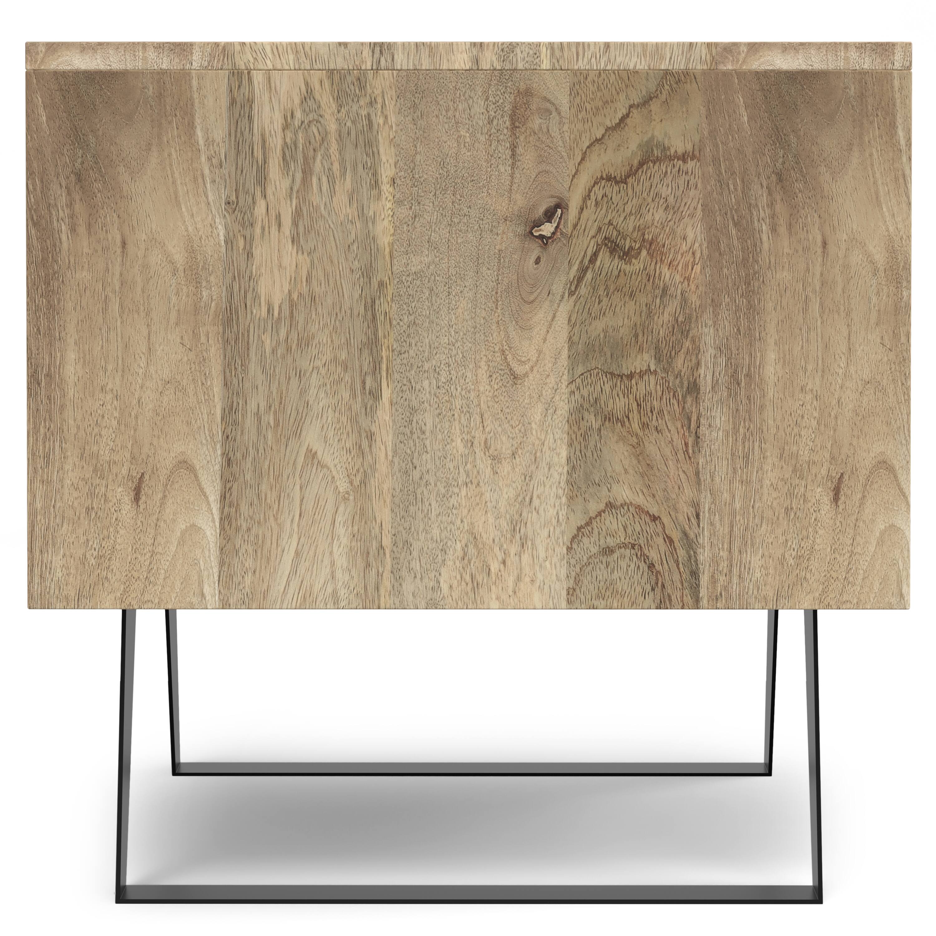 Alt View 2. Simpli Home - Lowry Modern Industrial 22 inch Wide Metal End Side Table in Natural - Natural.
