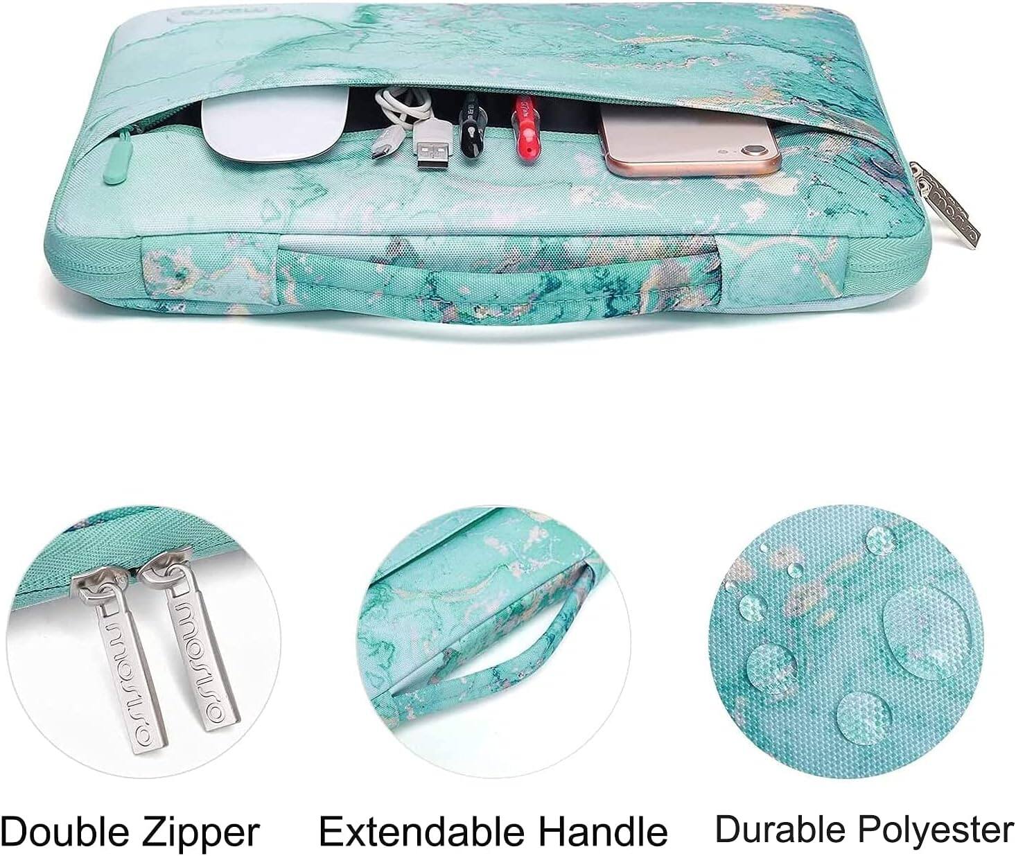 H mosso masuso Double Zipper Extendable Handle Durable Polyester