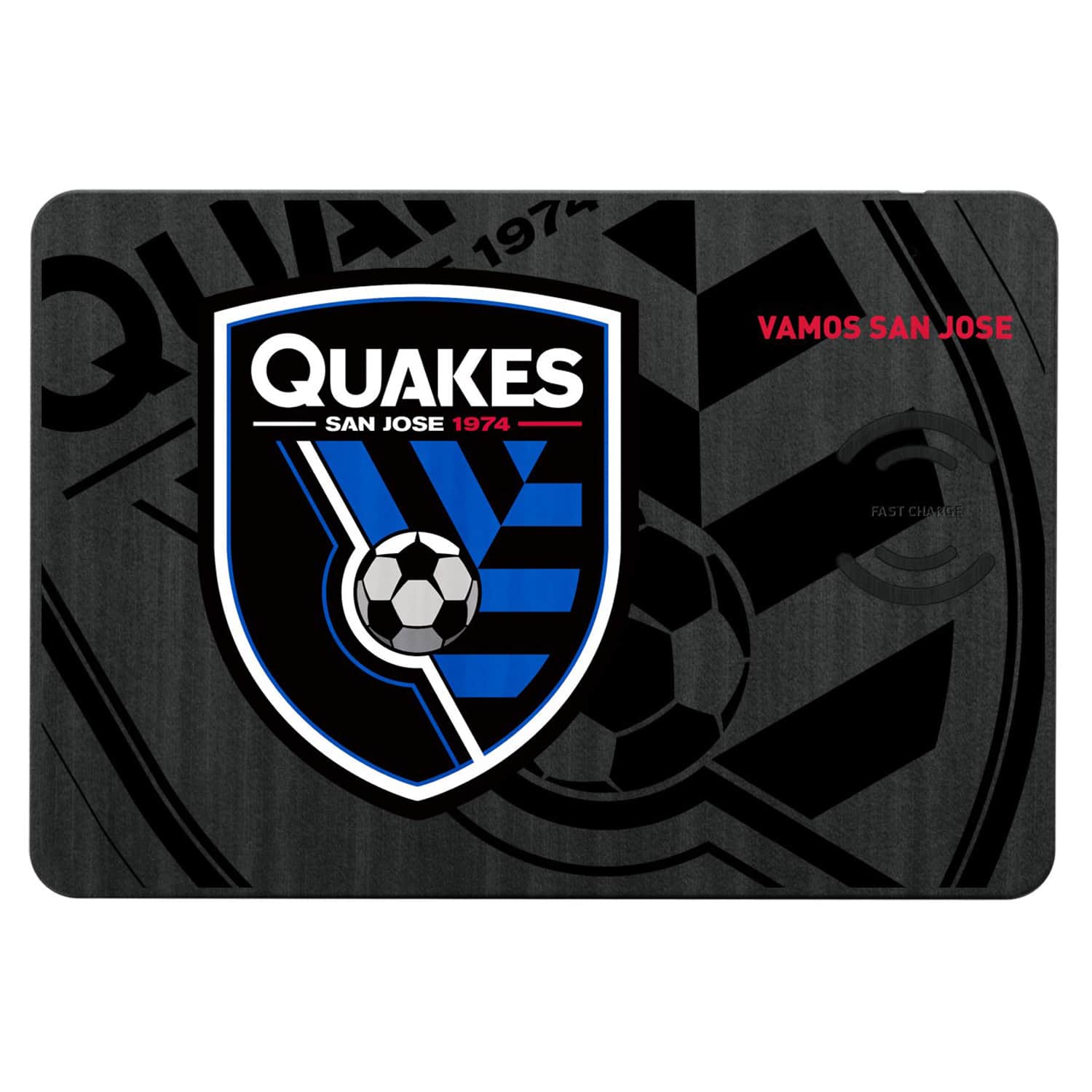 Keyscaper - San Jose Earthquakes Mono Tilt Logo Wireless Charger & Mouse Pad - Multicolor