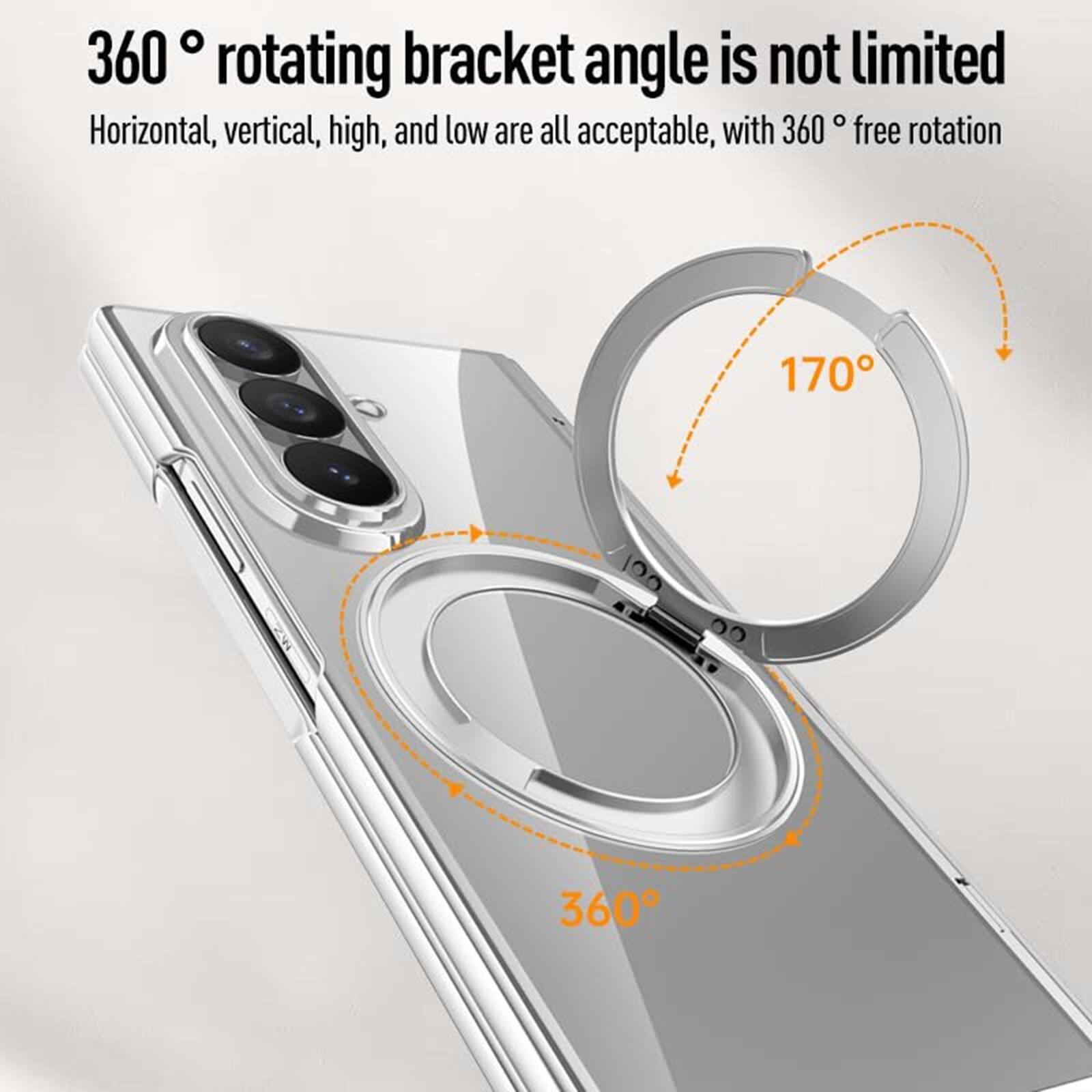 360° rotating bracket angle is not limited  
Horizontal, vertical, high, and low are all acceptable, with 360° free rotation  
170°  
360°