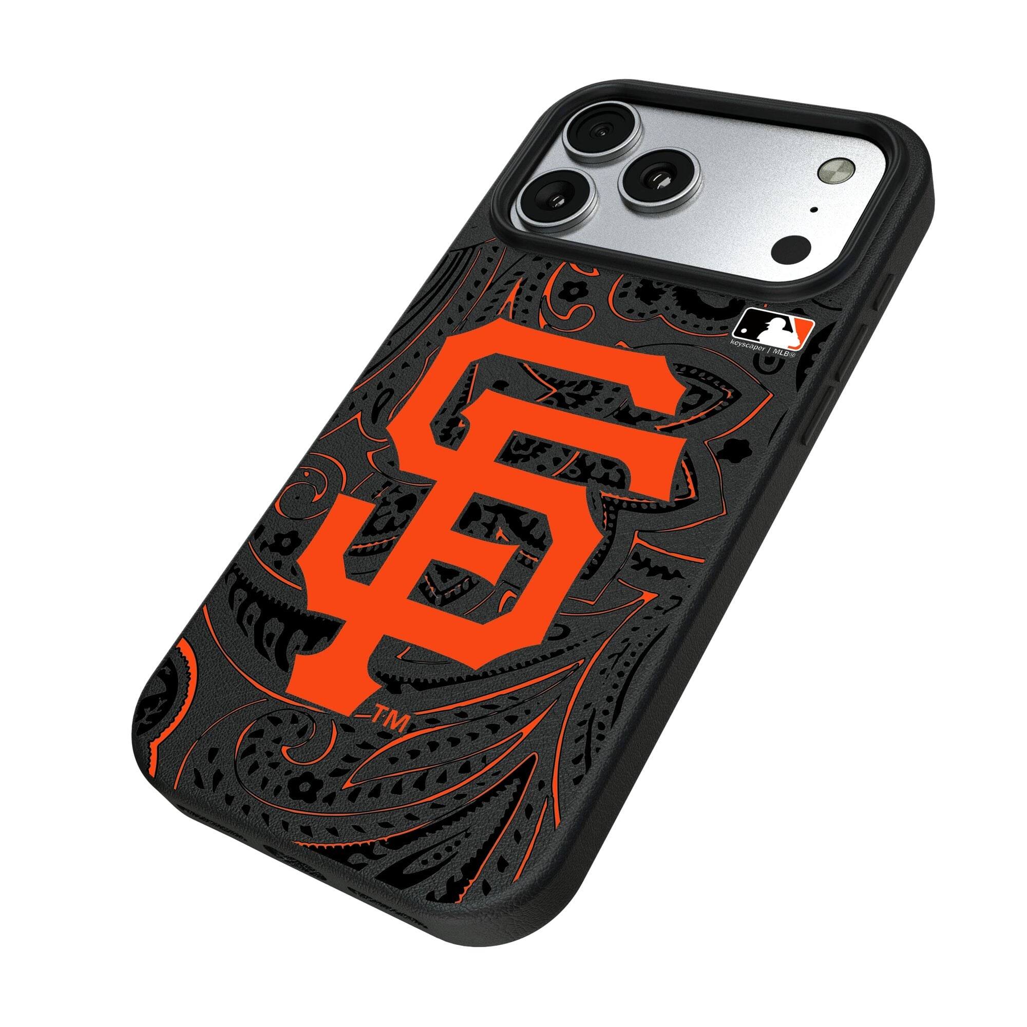 Alt View 1. Keyscaper - San Francisco Giants Paisley iPhone Magnetic Bump Case - 15 - Black.
