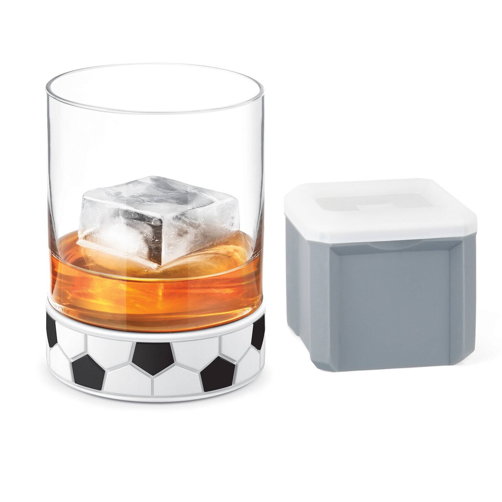 Front. Final Touch - Kick-Off Soccer / Football Tumbler with Ice Mould - Clear.