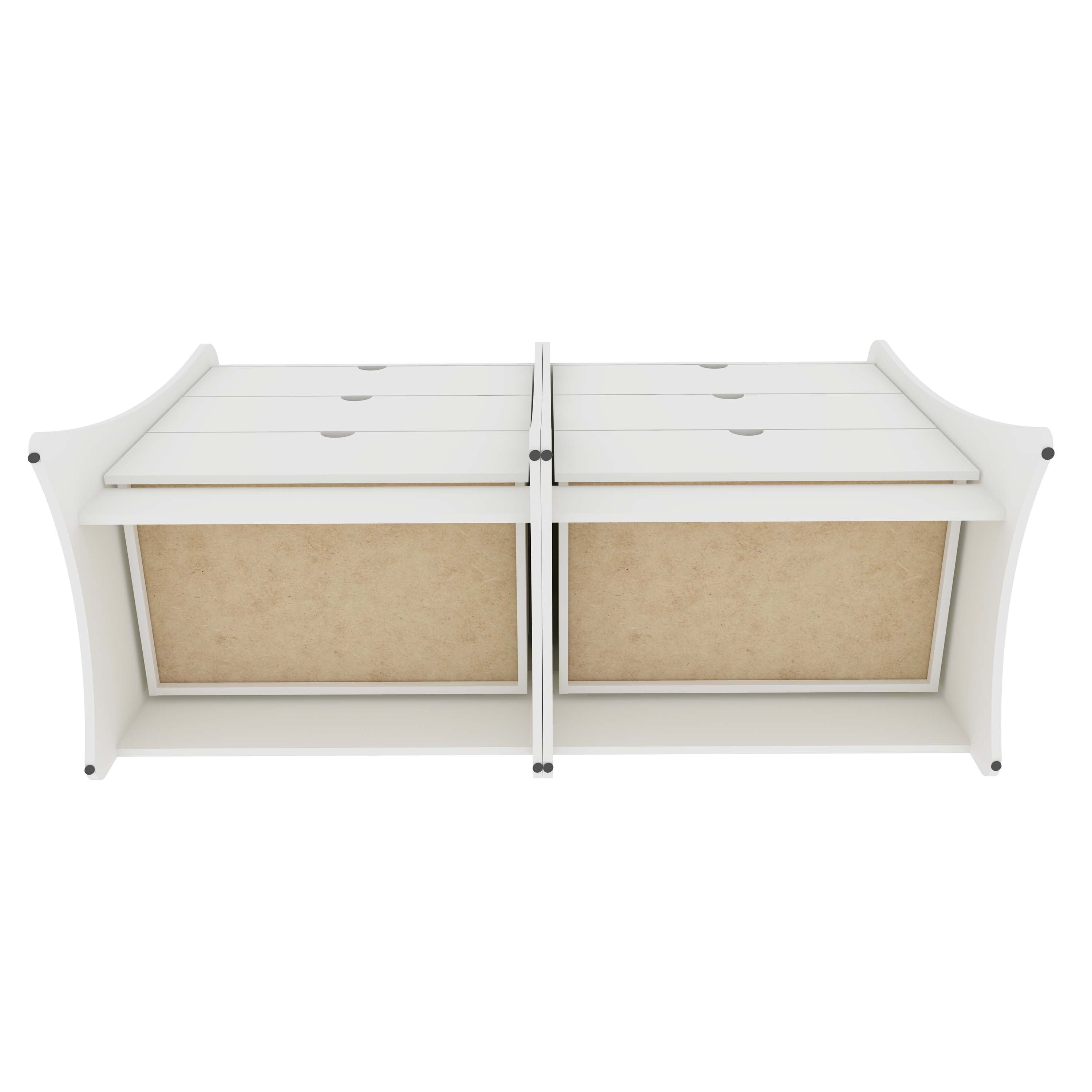 Alt View 6. Manhattan Comfort - Coney Mid-Century Modern 28" Nightstand - Set of 2 - White.