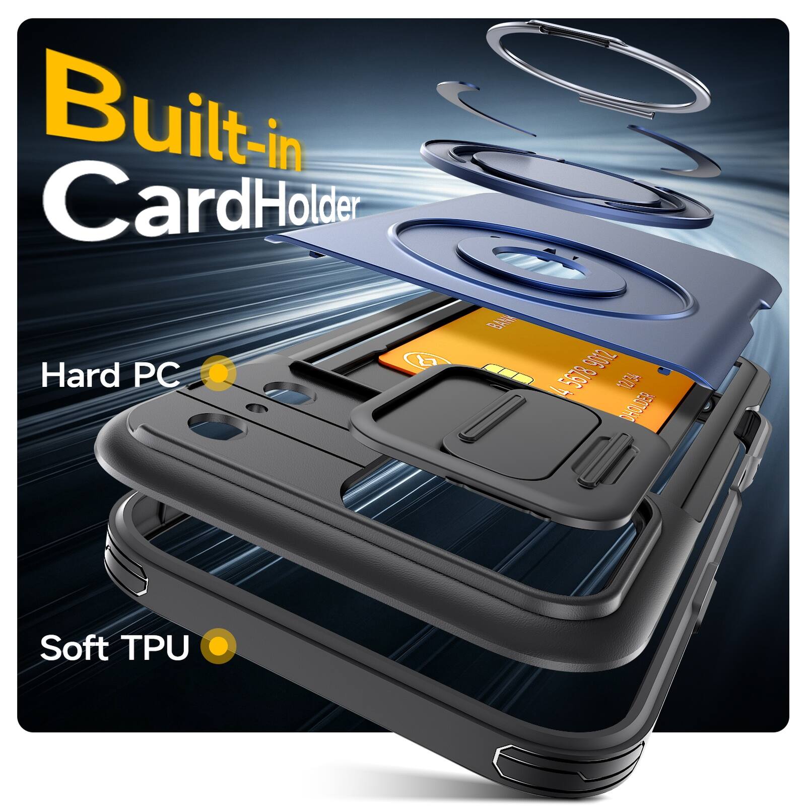 Built-in CardHolder  
Hard PC  
Soft TPU