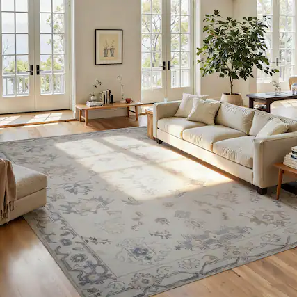 Front. RYHNUYNE - 8x10 Area Rug, Washable Area Rug Non Slip Rugs for Living Room, Soft Easy Clean Carpet for Bedroom Dining Room Home - gray.