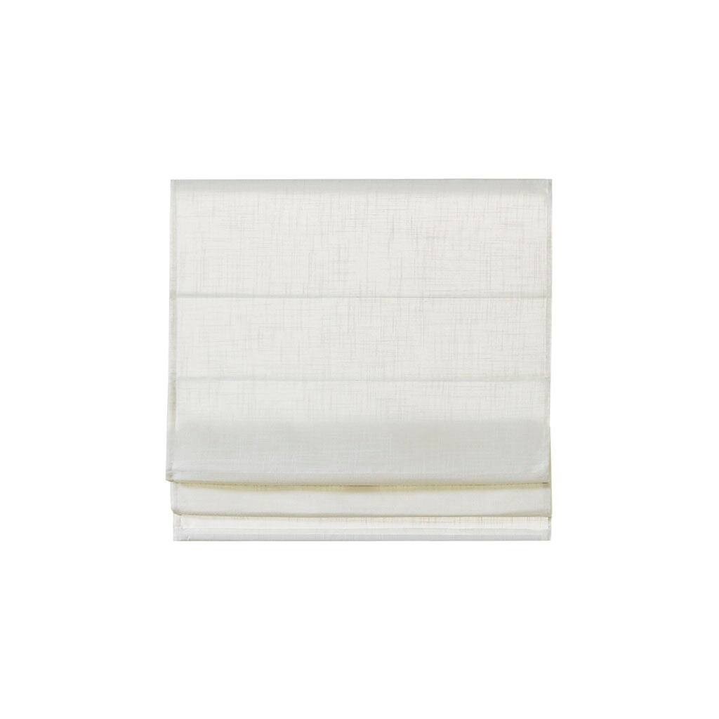 Alt View 10. BreeBe - Linen Blend Light Filtering Cordless Roman Shade White 34x64' - White.