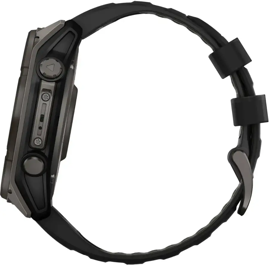 Alt View 7. Garmin - fēnix 8 Solar Sapphire GPS Smartwatch 51mm Fiber-reinforced polymer - Carbon Gray DLC Titanium.