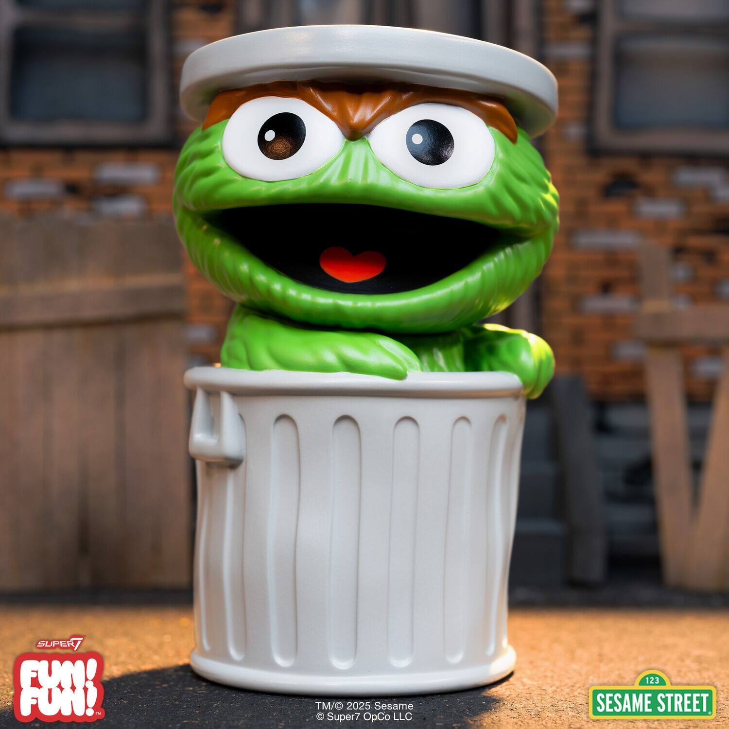 Sure, here is the corrected and grouped text from the image:

---

**SUPER7 FUN!™**

**TM© 2025 Sesame & Super7 OpCo LLC**

**123 SESAME STREET**

**SUPER7 FUN!™**

**TM© 2025 Sesame & Super7 OpCo LLC**

**© Super7**

**123 SESAME STREET**

---

This text is from the image featuring a character from Sesame Street.
