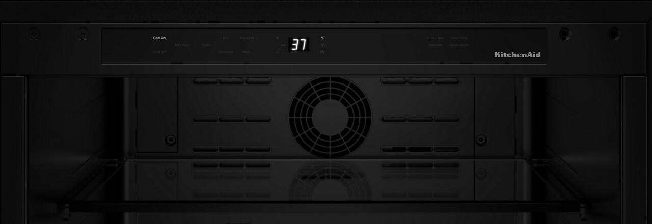 Cool On  
Mix Cool  
Lock  
Cool Off  

37°F / 3°C  

F/C  

KitchenAid  

Assist  
Beverage  
Meat  

Over Temp  
Reset Alarm