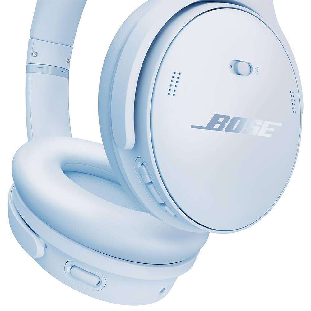 Back. Bose - QuietComfort Wireless Over-Ear Bluetooth Headphones + 26-Month Extended Warranty Protection - Ice Blue.