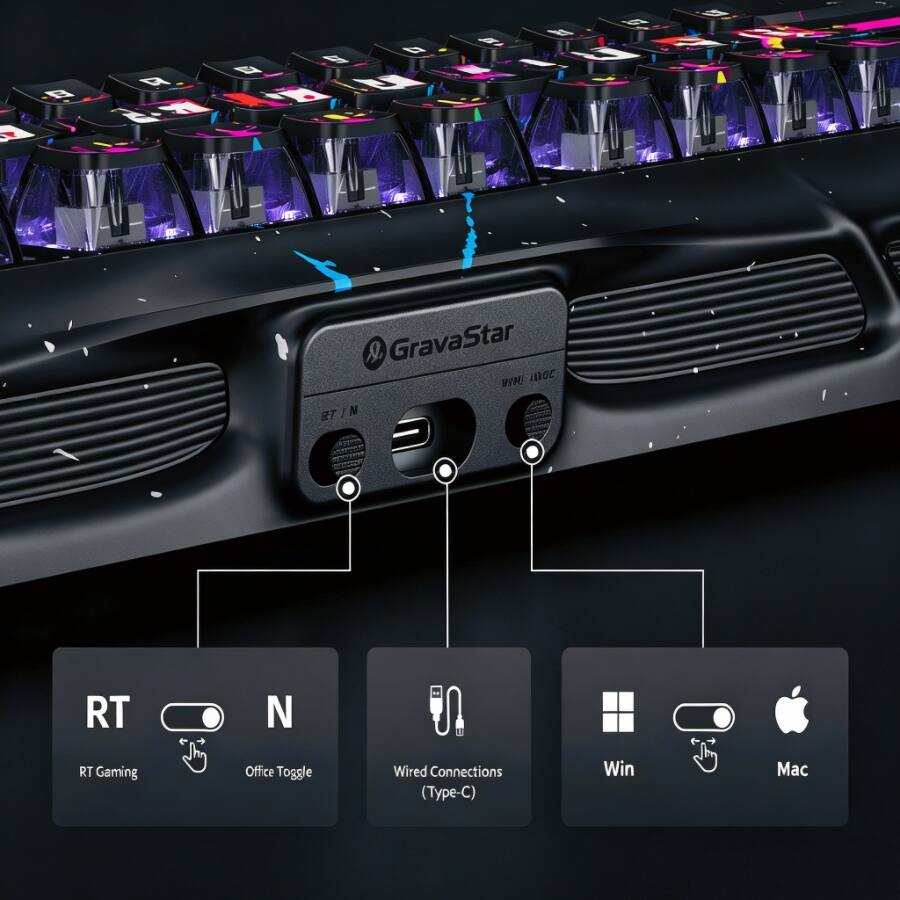B

9

428
B
T
& GravaStar LOW moc e7/N
RT
N
RT Gaming
Office Toggle
Wired Connections (Type-C)
Win
Mac