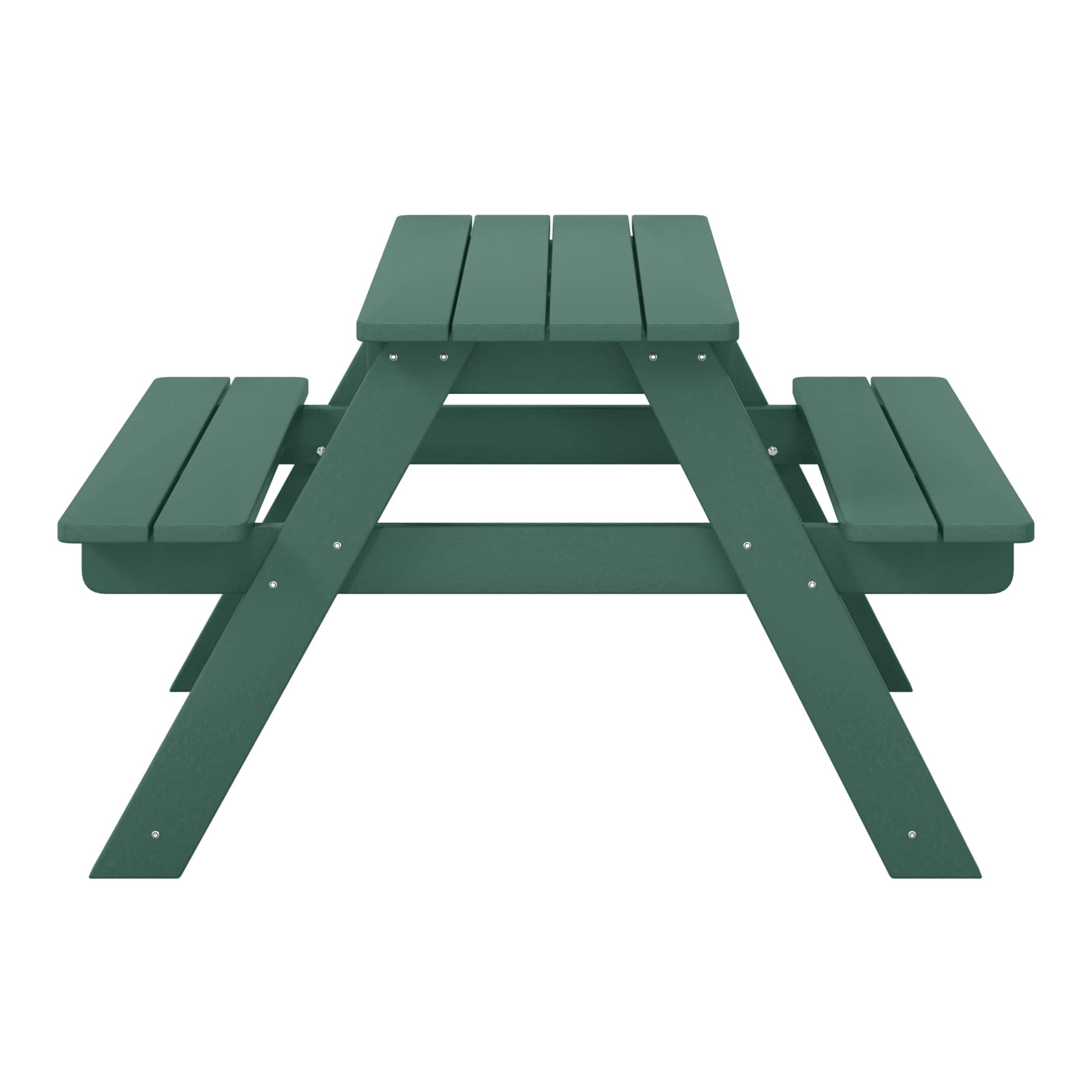 WestinTrends - Malibu Outdoor Patio Kids HDPE Plastic Picnic Bench Table - Dark Green price history on PriceWatchPro