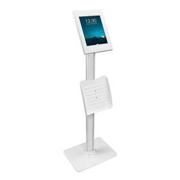 Mount-It! - Anti‑Theft Tablet Kiosk with Document Holder for iPad, iPad Air & iPad Pro with Tilt and Rotation - White