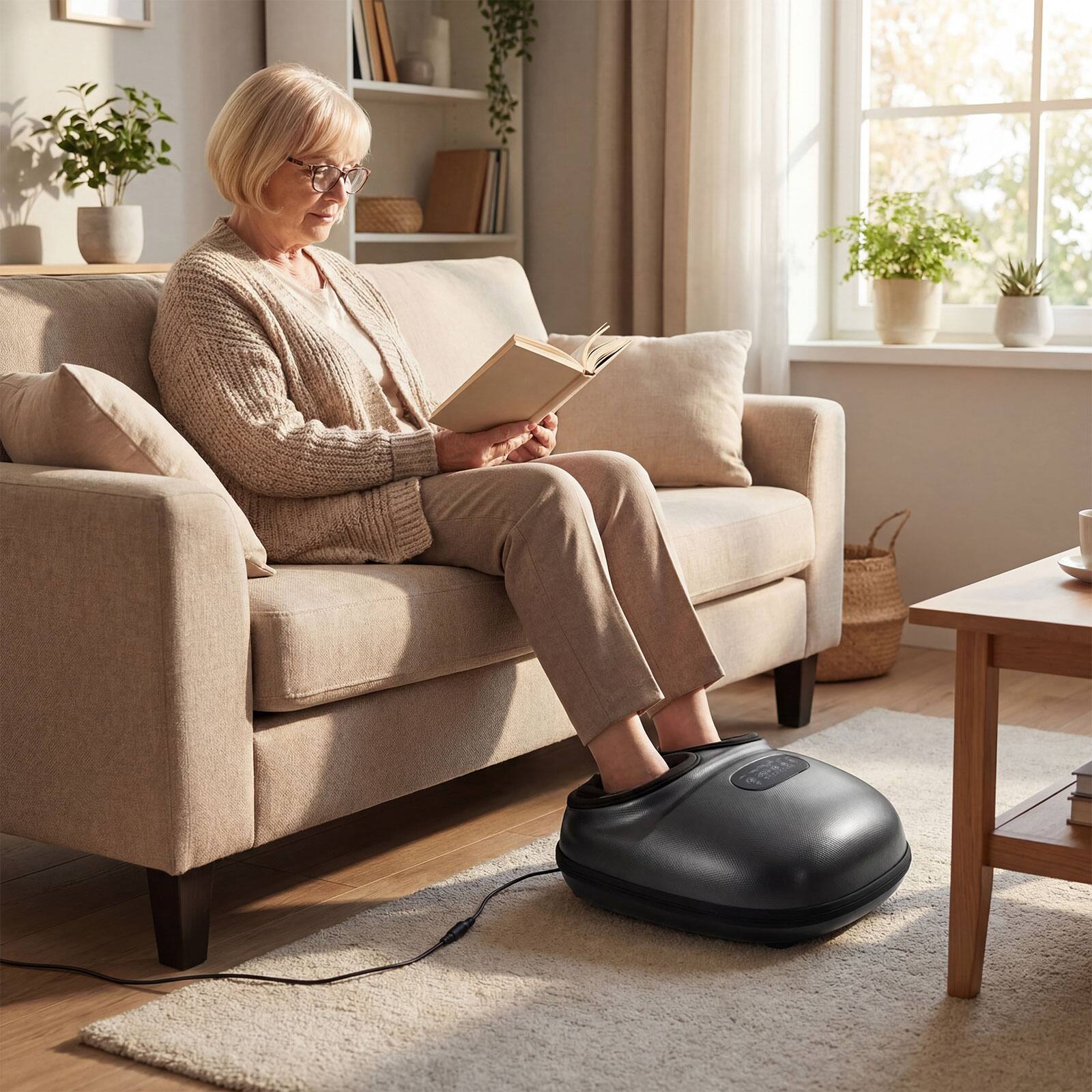 Alt View 1. Costway - Costway Shiatsu Foot Massager Machine with 2-Level Heat 3-Level Deep-Kneading Timer - Black.