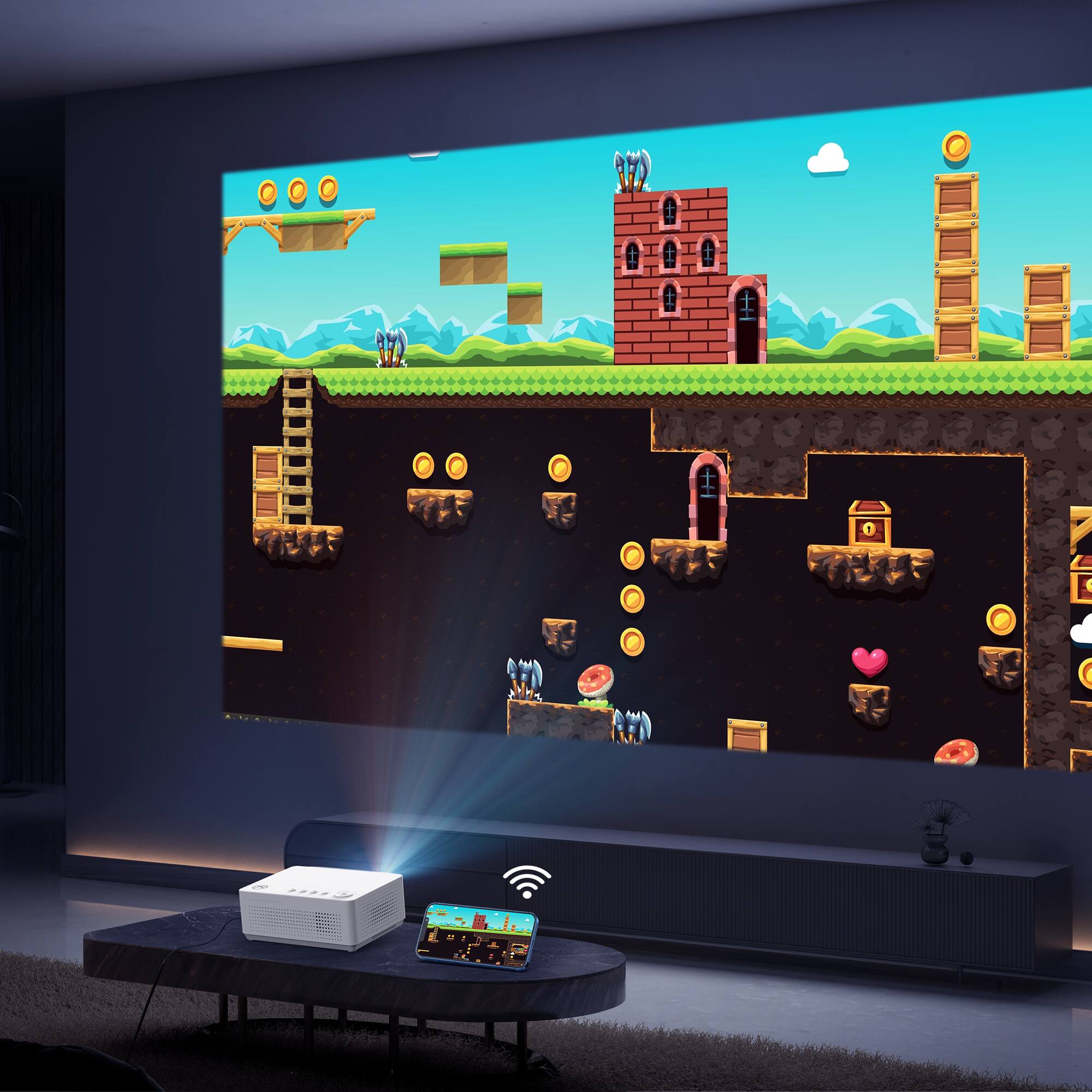 Alt View 14. Vankyo - Leisure 470 Neo 720P Wireless Mini Projector - White.