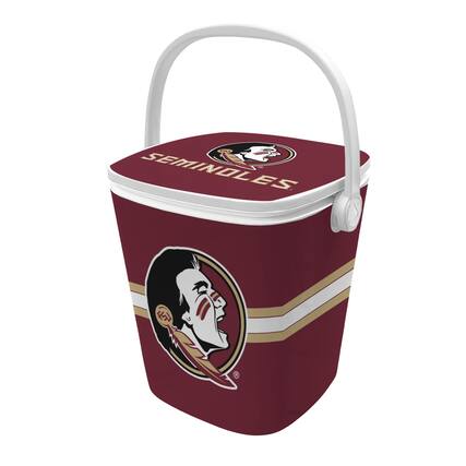 Front. Indigo Falls - Florida State Seminoles 16-Quart Mini Cool Bar Cooler - White.