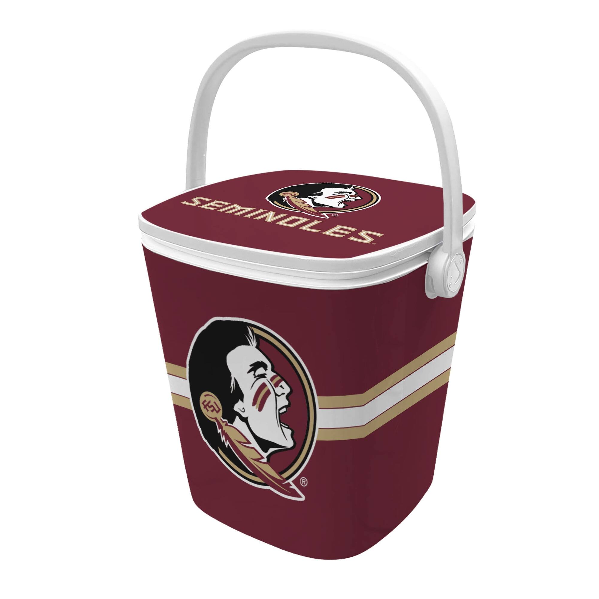 Front. Indigo Falls - Florida State Seminoles 16-Quart Mini Cool Bar Cooler - White.