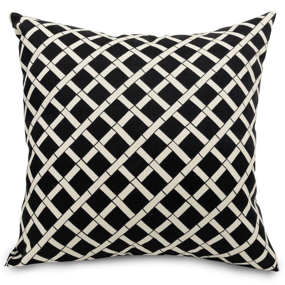 Front. Majestic Home - Pillow 24x24 Bamboo Black - Black.