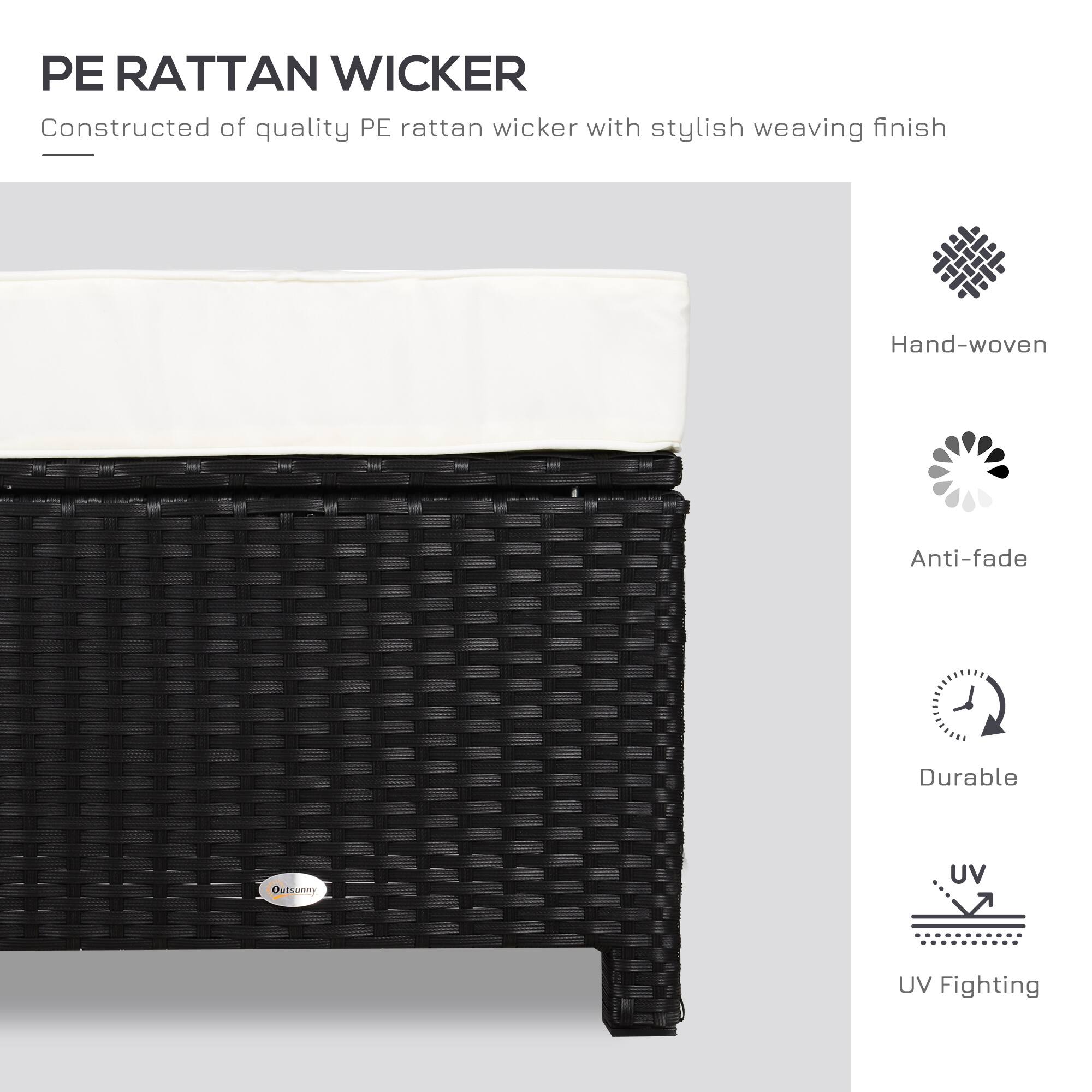 PE RATTAN WICKER
Constructed of quality PE rattan wicker with stylish weaving finish
Hand-woven
Anti-fade
Durable
UV Fighting