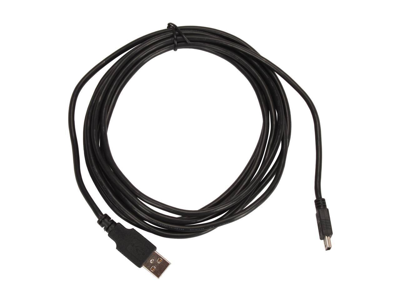 Alt View 1. Nippon Labs - Nippon Labs MINIUSB-10 10 ft. USB 2.0 Type A Male to USB Type B Adapter Male Cable, Black.