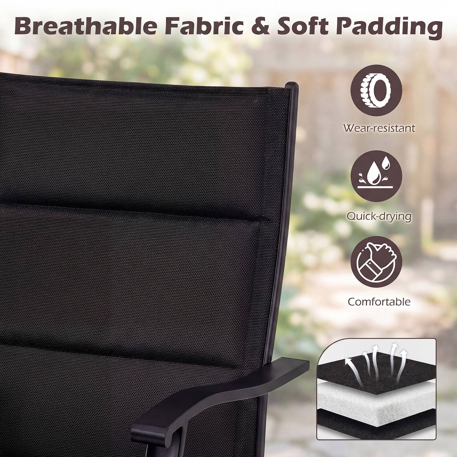 Breathable Fabric & Soft Padding

- Wear-resistant
- Quick-drying
- Comfortable